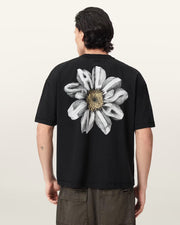 ALL SAINTS Petals Boxy Short Sleeve Graphic T-Shirt Washed Black