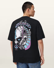 ALL SAINTS Reincarnate Short Sleeve Crew Neck T-Shirt  Washed Black