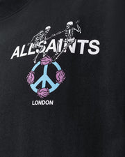 ALL SAINTS Reincarnate Short Sleeve Crew Neck T-Shirt  Washed Black