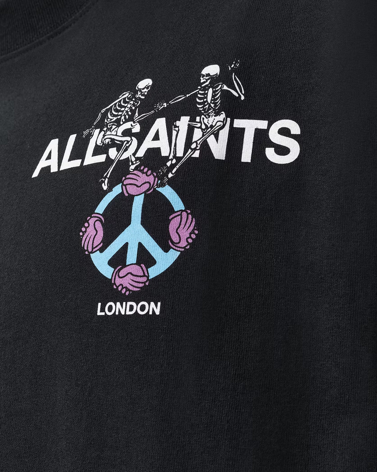 ALL SAINTS Reincarnate Short Sleeve Crew Neck T-Shirt  Washed Black