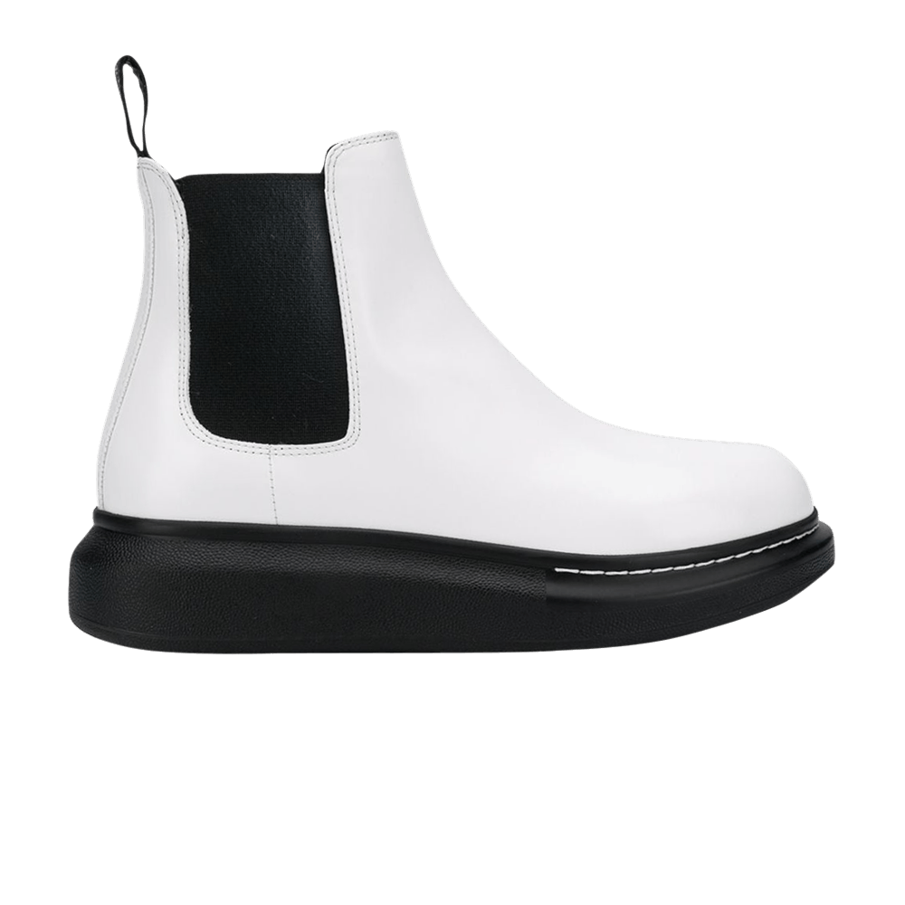 Alexander McQueen Hybrid Ankle Boot Ivory Black
