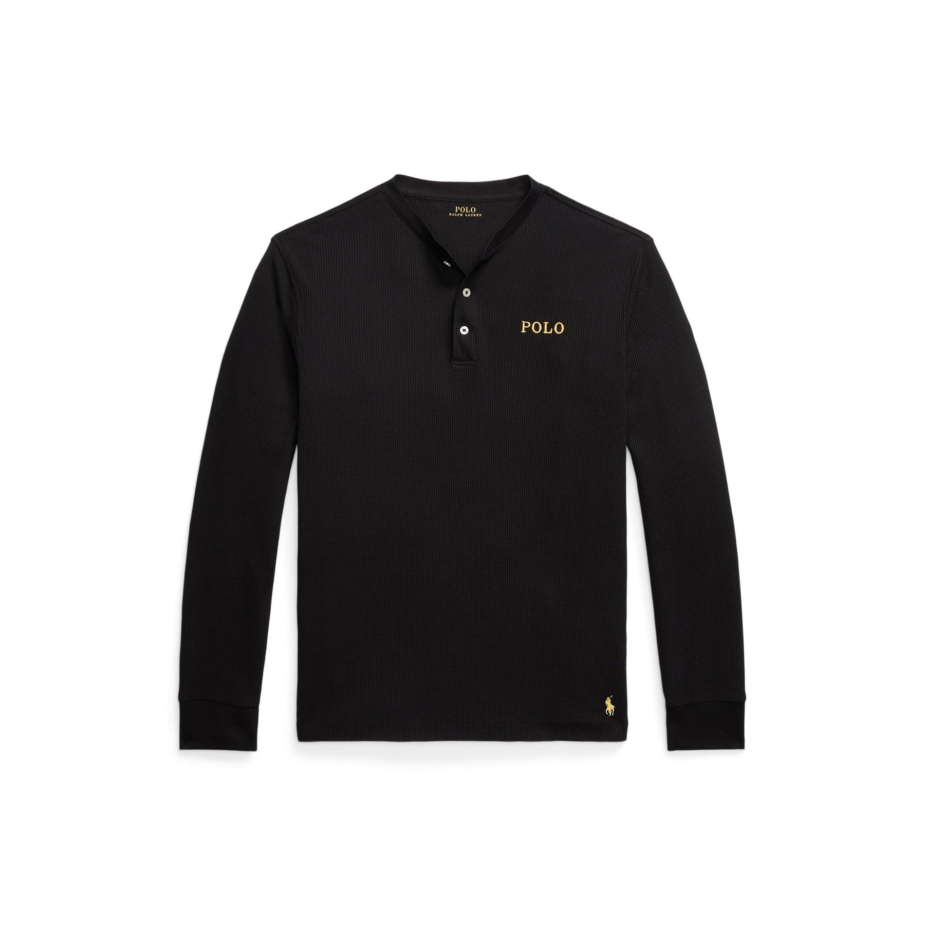 Waffle Henley Long Sleeve T-Shirt