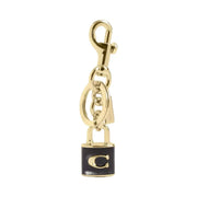 Coach Lock Bag Charm in Gold Black