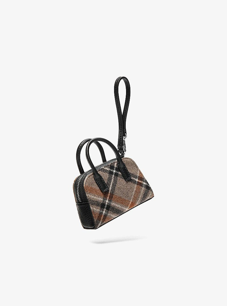 Michael Kors Ashton Wool Blend Bag Charm Black
