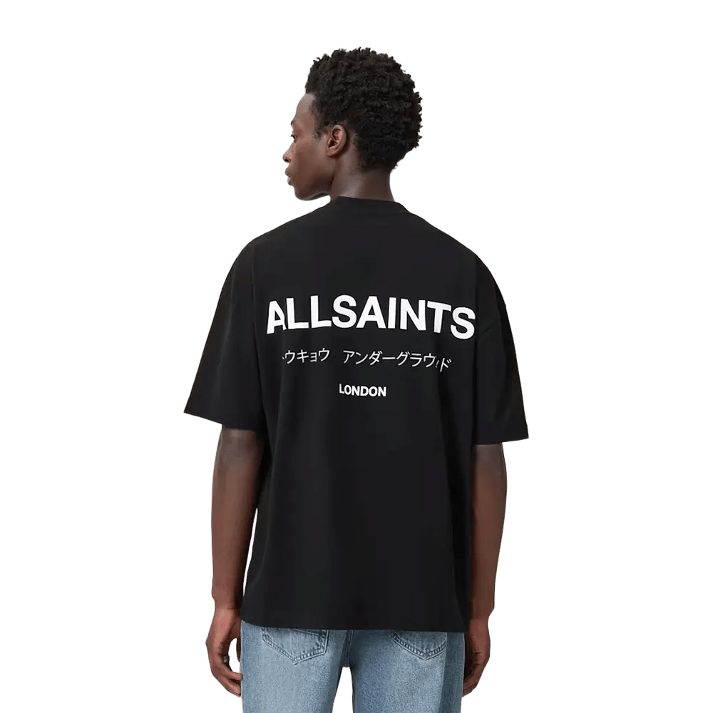 ALLSAINTS Underground Oversized Crew Neck T-Shirt Jet Black
