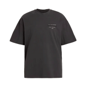 ALLSAINTS Redact Oversized Embroidered Logo T-Shirt Washed Black
