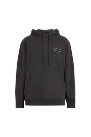 ALLSAINTS Redact Pullover Embroidered Logo Hoodie Washed Black