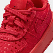 Nike Air Force 1 Low Valentines Day Infant Toddler Lifestyle Shoes (University Red/University Red/Black)