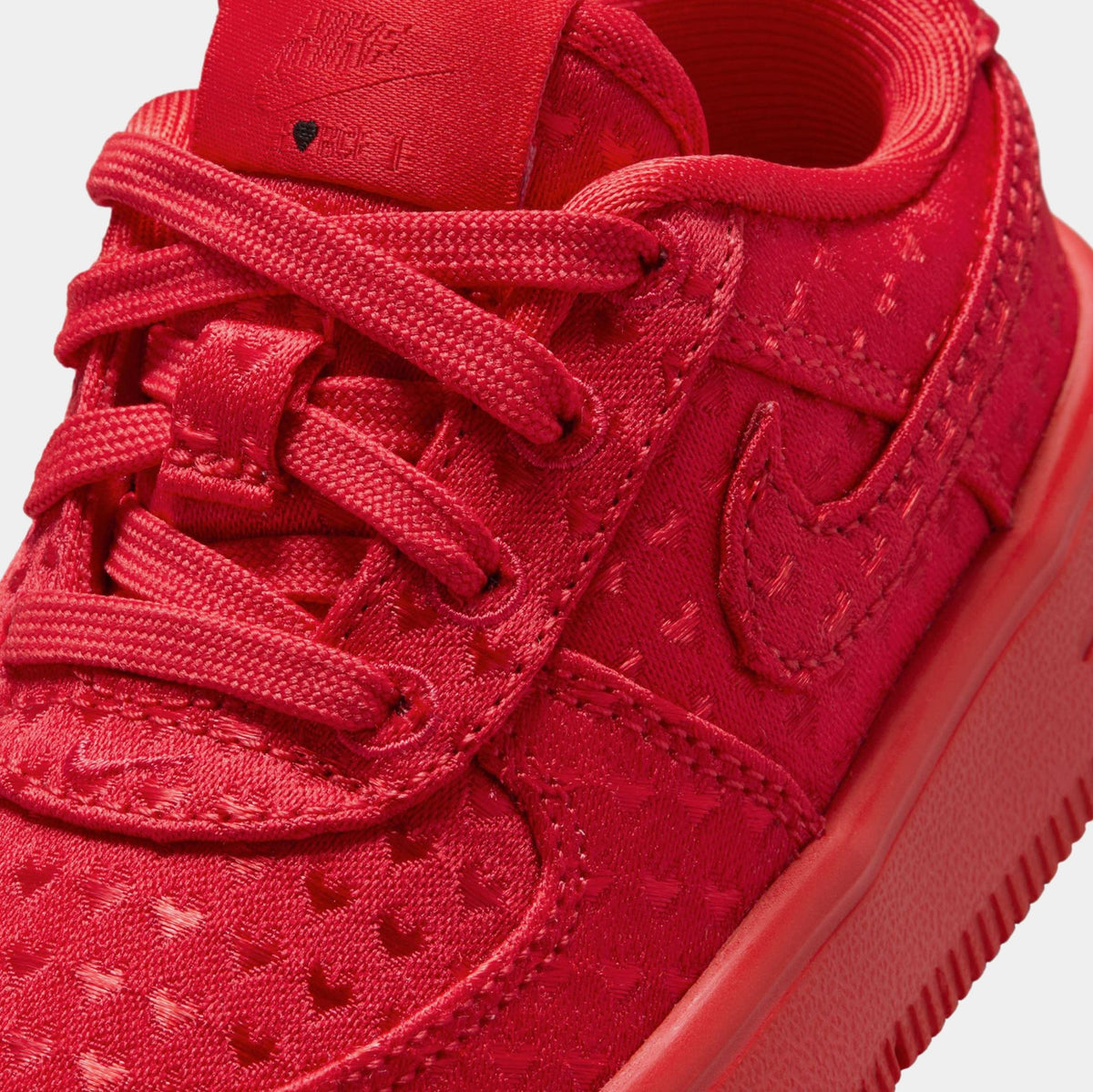 Nike Air Force 1 Low Valentines Day Infant Toddler Lifestyle Shoes (University Red/University Red/Black)