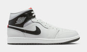 Air Jordan 1 Mid Mens Lifestyle Shoes (Summit White/Black/Neutral Grey)