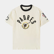 PRO STANDARD San Diego Padres Originals Ringer Mens Short Sleeve Shirt (Beige/Black)