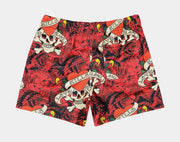 ED HARDY Skull Mesh Mens Shorts (Red/Black)