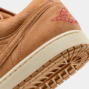 Air Jordan 1 Low Flax Mens Lifestyle Shoes (Flax/Flax/Varsity Red/Muslin)