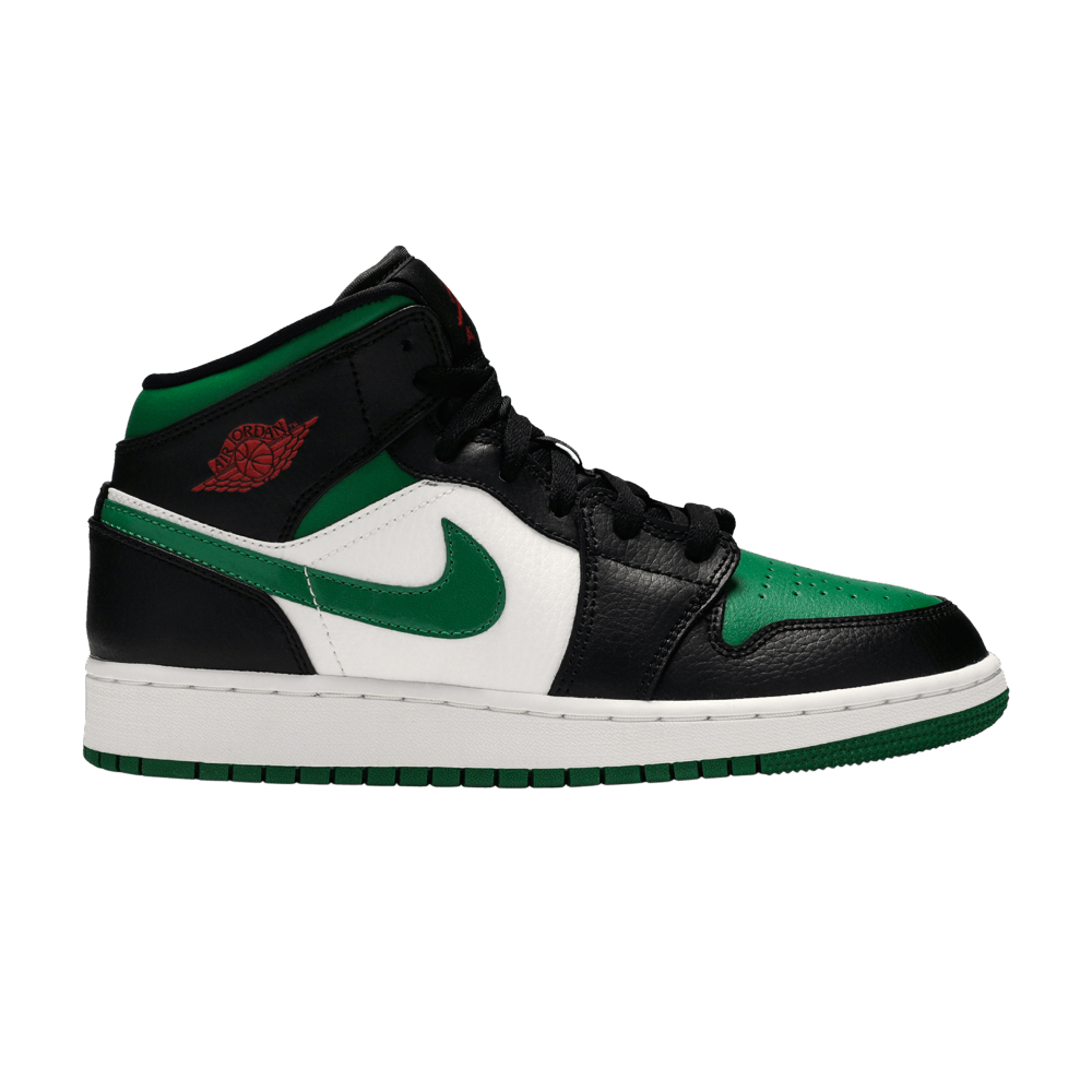 Air Jordan 1 Mid GS Black Pine Green