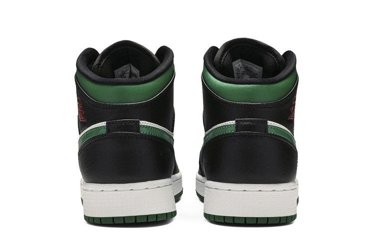 Air Jordan 1 Mid GS Black Pine Green