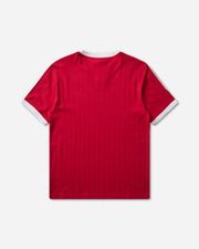adidas Men's Drop Needle 3-Stripes T-Shirt Team Victory Red
