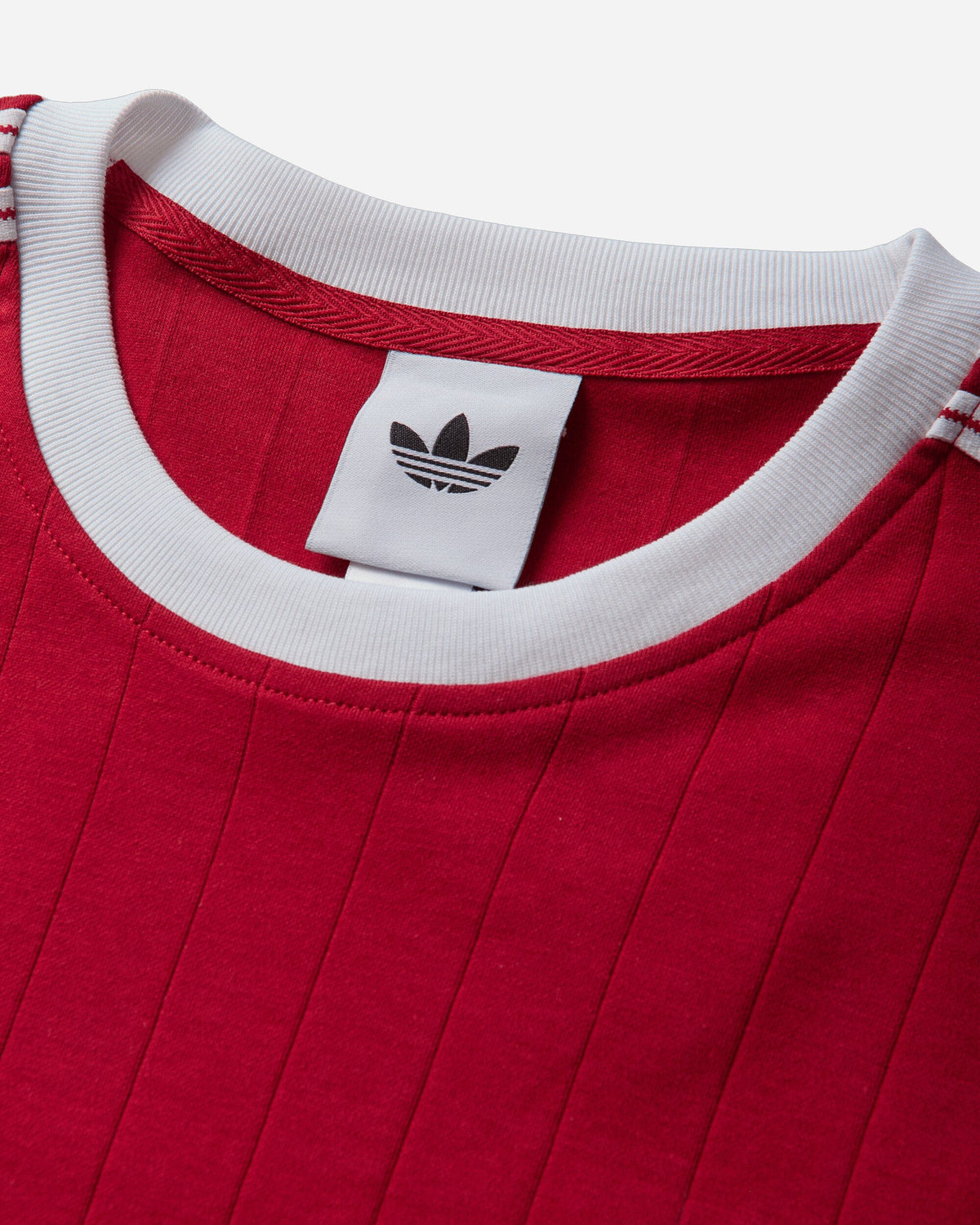 adidas Men's Drop Needle 3-Stripes T-Shirt Team Victory Red