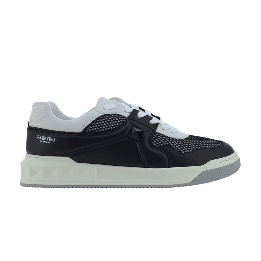 Valentino One Stud Low-Top Black White