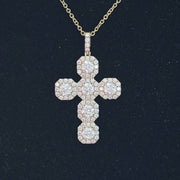 "18k GOLD PLATED" CROSS ICED OUT PENDANT