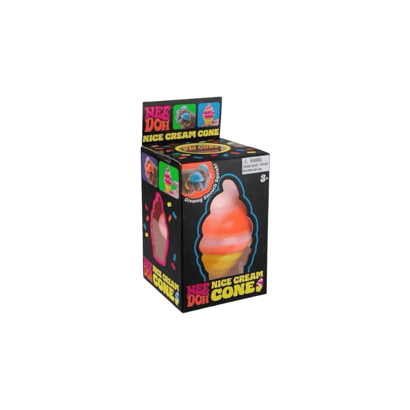 NeeDoh Nice Cream Ice Cream Cone Squishy Fidget Toy Orange