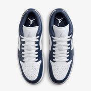 JORDAN AIR JORDAN 1 LOW { WHITE/WOLF GREY-MIDNIGHT NAVY