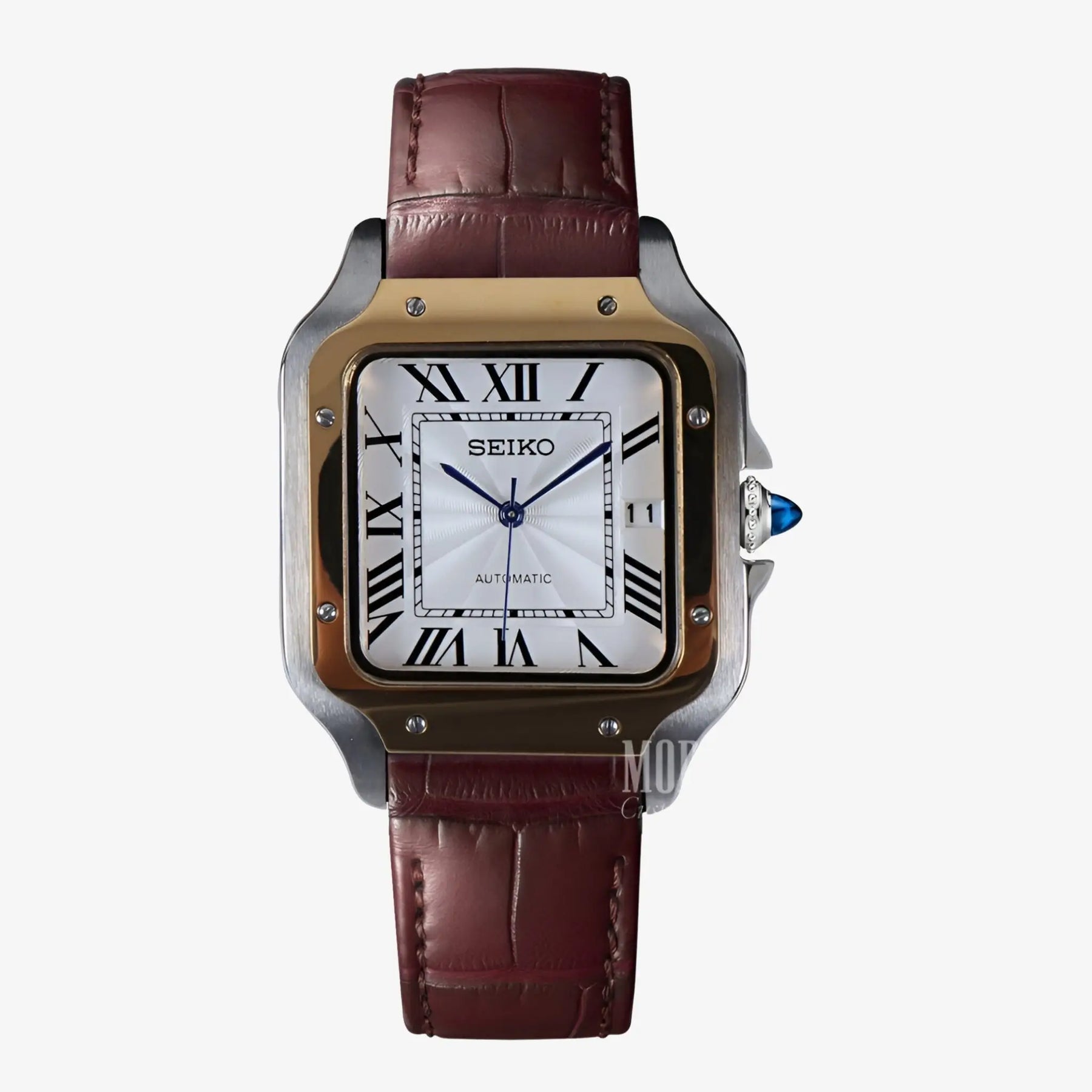 Santeiko White Brown Leather
