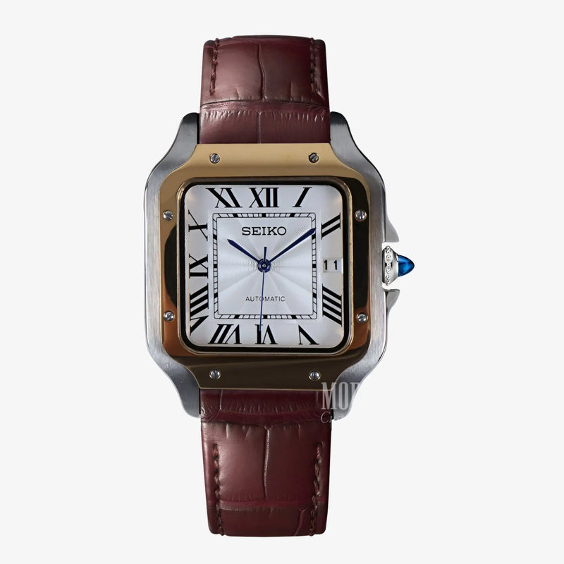 Santeiko White Brown Leather