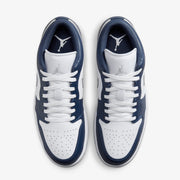 JORDAN AIR JORDAN 1 LOW { WHITE/WOLF GREY-MIDNIGHT NAVY