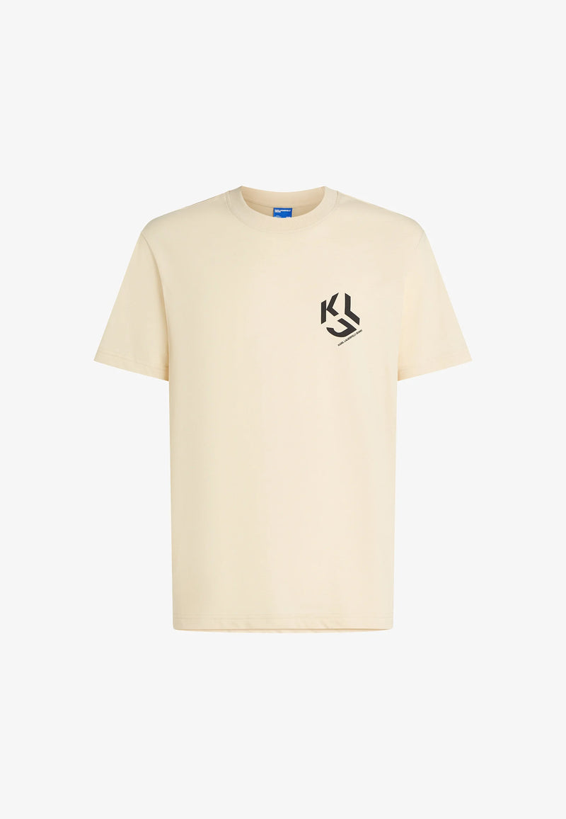 Karl Lagerfeld Jeans MONOGRAM SHORT SLEEVED Print T-shirt Wood Ash