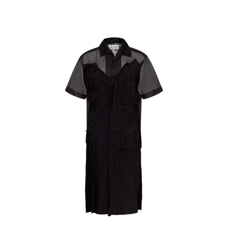 Black Mesh Design Dress