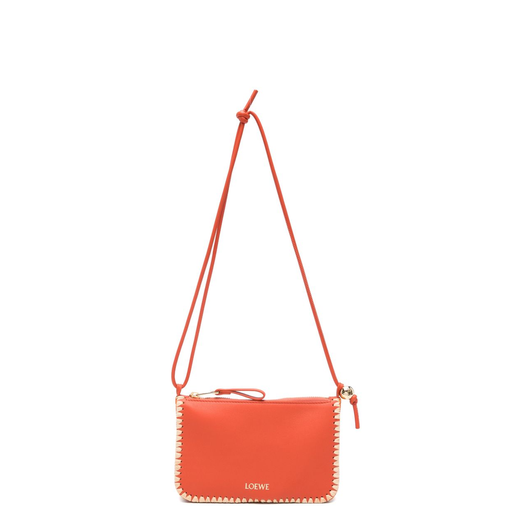 Rio Calfskin Pouch - Deep Saffron