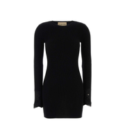 Lace Cashmere Dress - Black