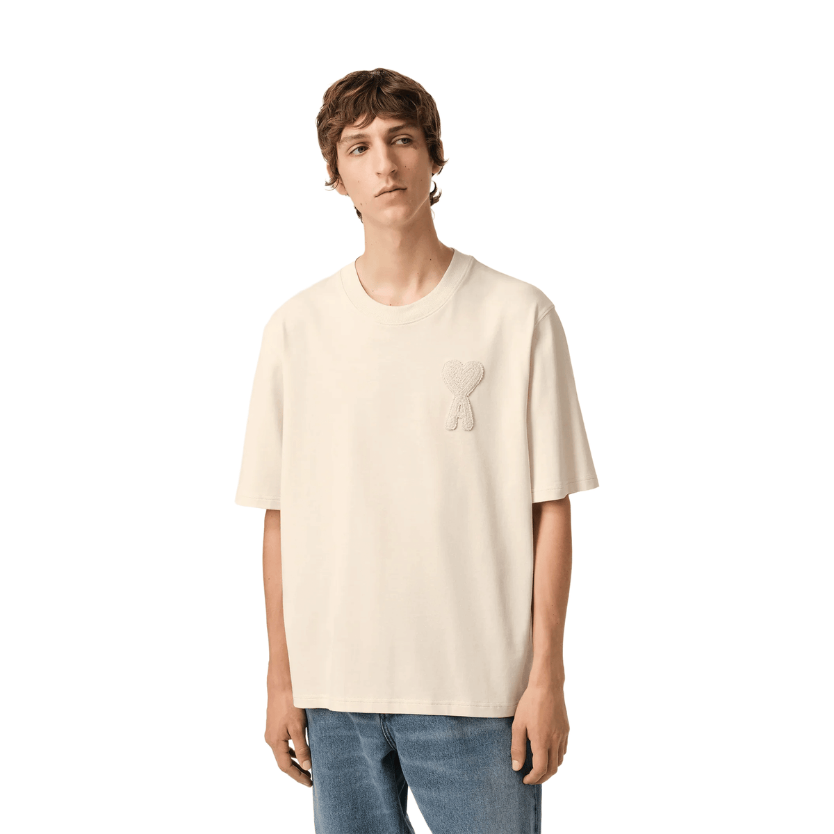 AMI PARIS Ami de Coeur Cotton Patch Tee Off-White (SS25)