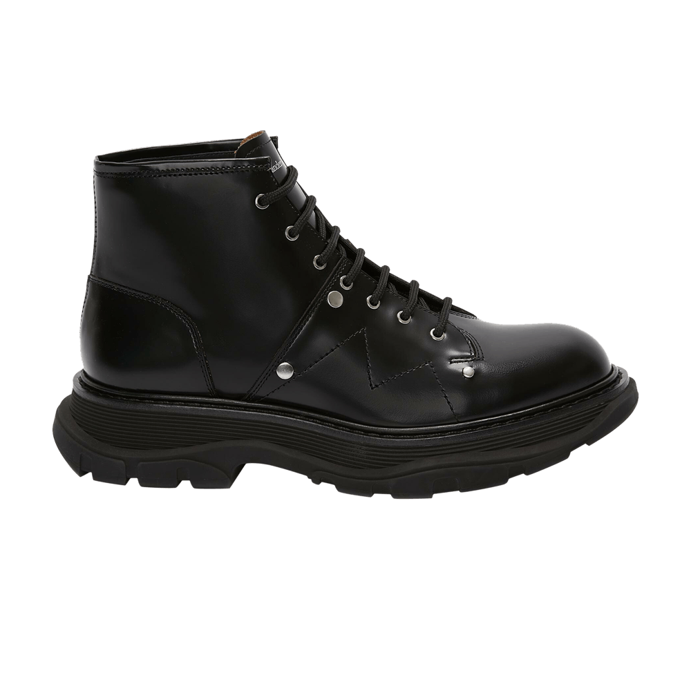 Alexander McQueen Tread Lace-up Boot Black