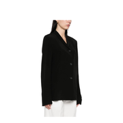 Black Convertible Neck Blazer