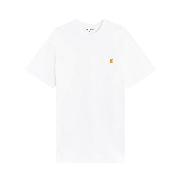 Carhartt WIP Shorts-Sleeve Chase T-Shirt White/Gold
