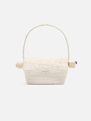 Jacquemus The Rond CarreShoulder Bag With Flap Light Ivory