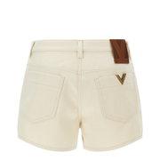 VGold Denim Shorts - Beige