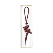 Michael Kors Puffy Logo Leather Bag Charm Oxblood