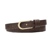 Michael Kors Signature Logo Skinny Belt Brown