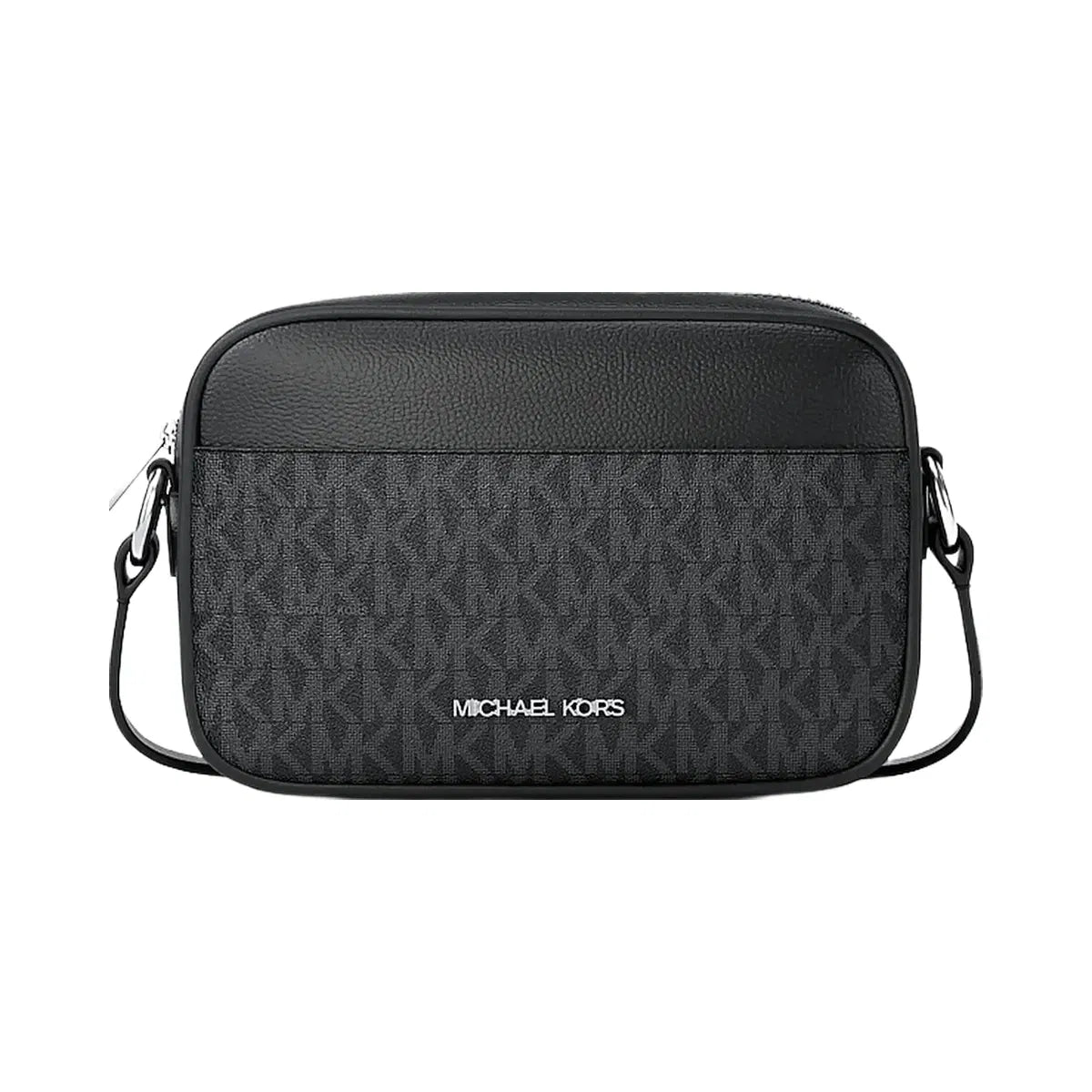 Michael Kors Jet Set Travel Small Signature Logo Camera Crossbody Bag Black