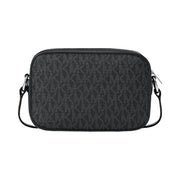 Michael Kors Jet Set Travel Small Signature Logo Camera Crossbody Bag Black