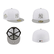 New Era New York Yankees Basic 59FIFTY white crown and grey brim