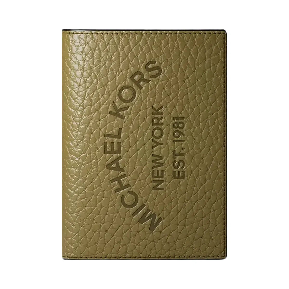 Michael Kors Cooper Pebbled Leather Bi-Fold Card Case Oregano