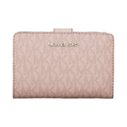 Michael Kors Jet Set Medium Signature Logo Bi-Fold Wallet Powder Blush