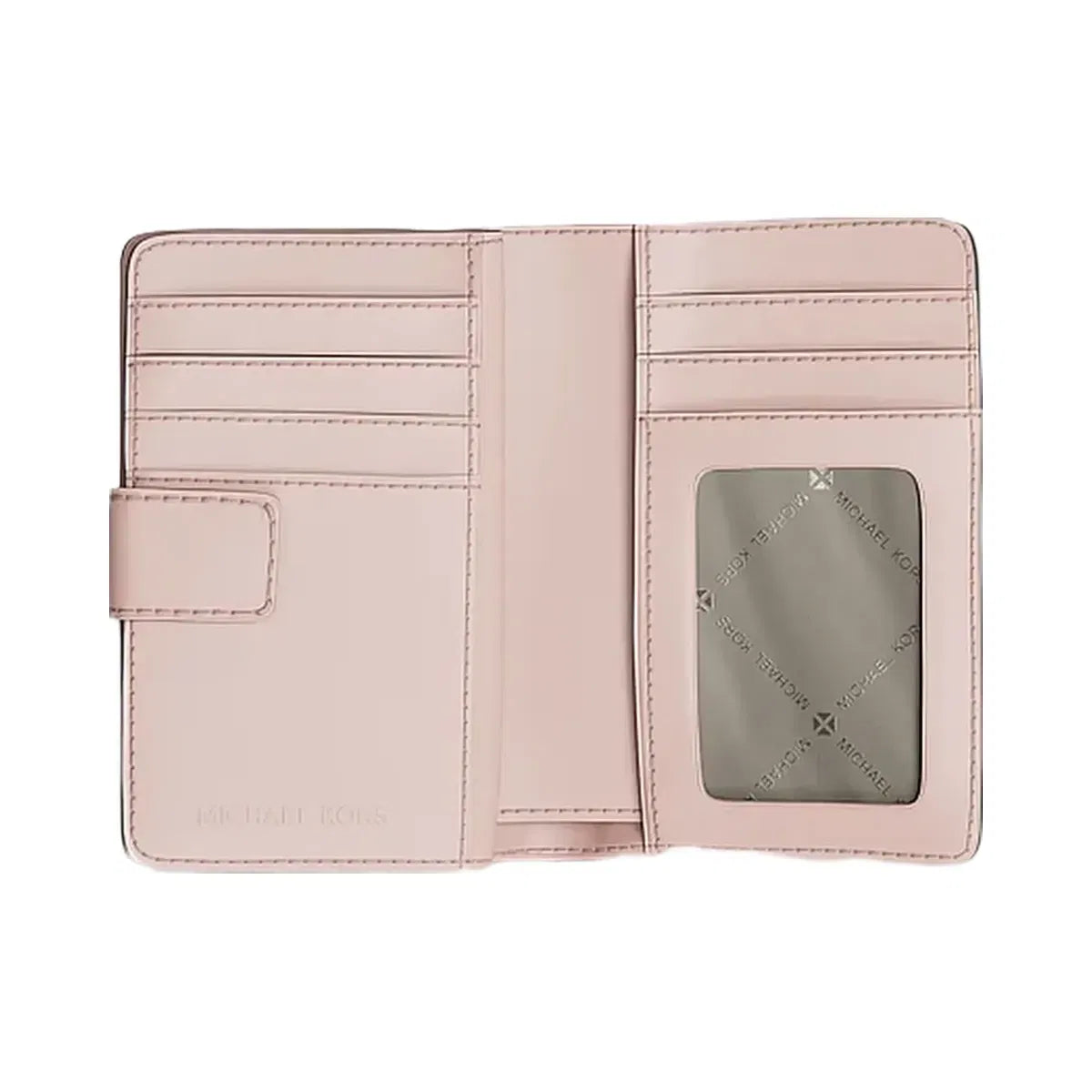 Michael Kors Jet Set Medium Signature Logo Bi-Fold Wallet Powder Blush