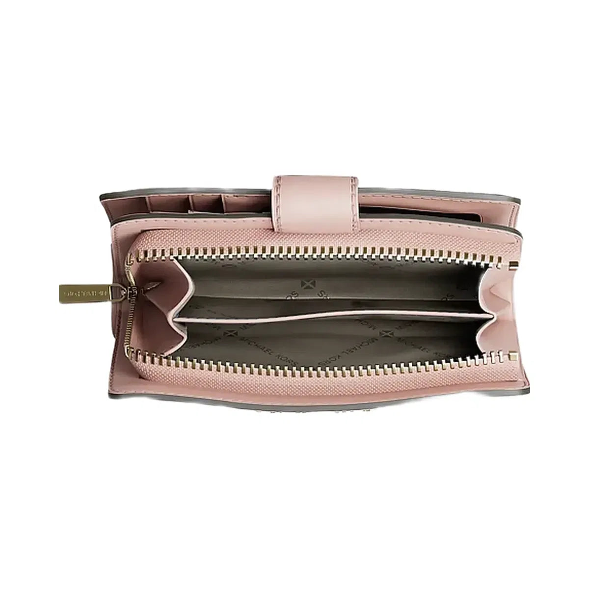 Michael Kors Jet Set Medium Signature Logo Bi-Fold Wallet Powder Blush