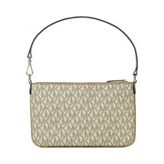 Michael Kors Jet Set Small Metallic Signature Logo Wristlet Pale Gold