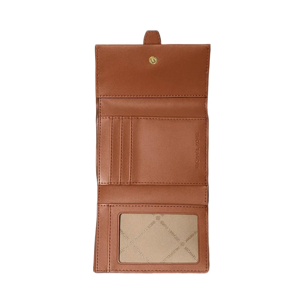 Michael Kors Greenwich Medium Signature Logo Trifold Wallet Brown