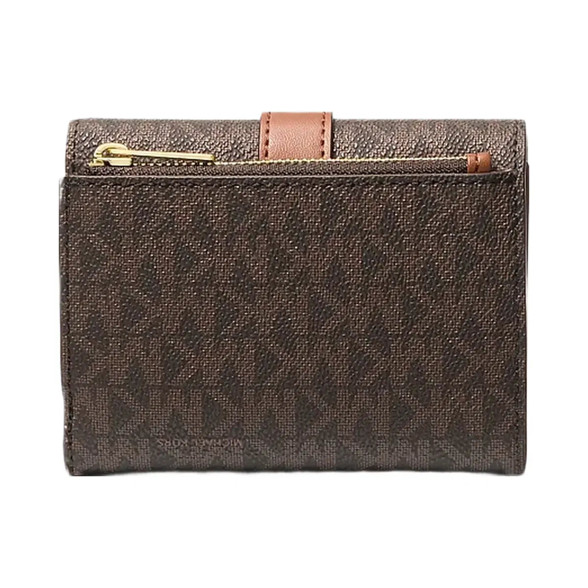Michael Kors Greenwich Medium Signature Logo Trifold Wallet Brown